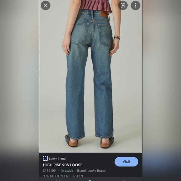 Lucky Brand high rise 90's jeans - Picture 4 of 5